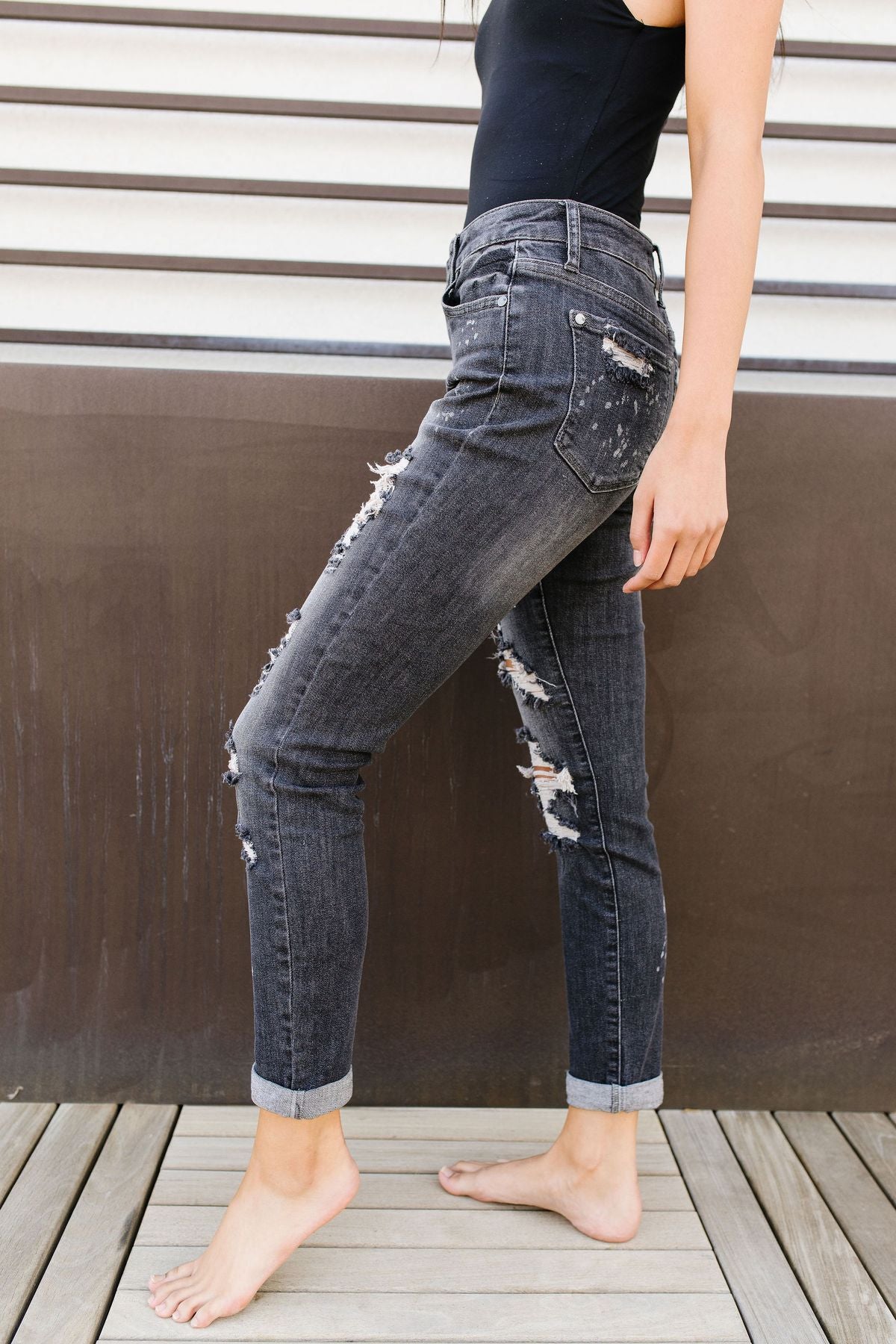 Because the Night Distressed Boyfriend Jeans