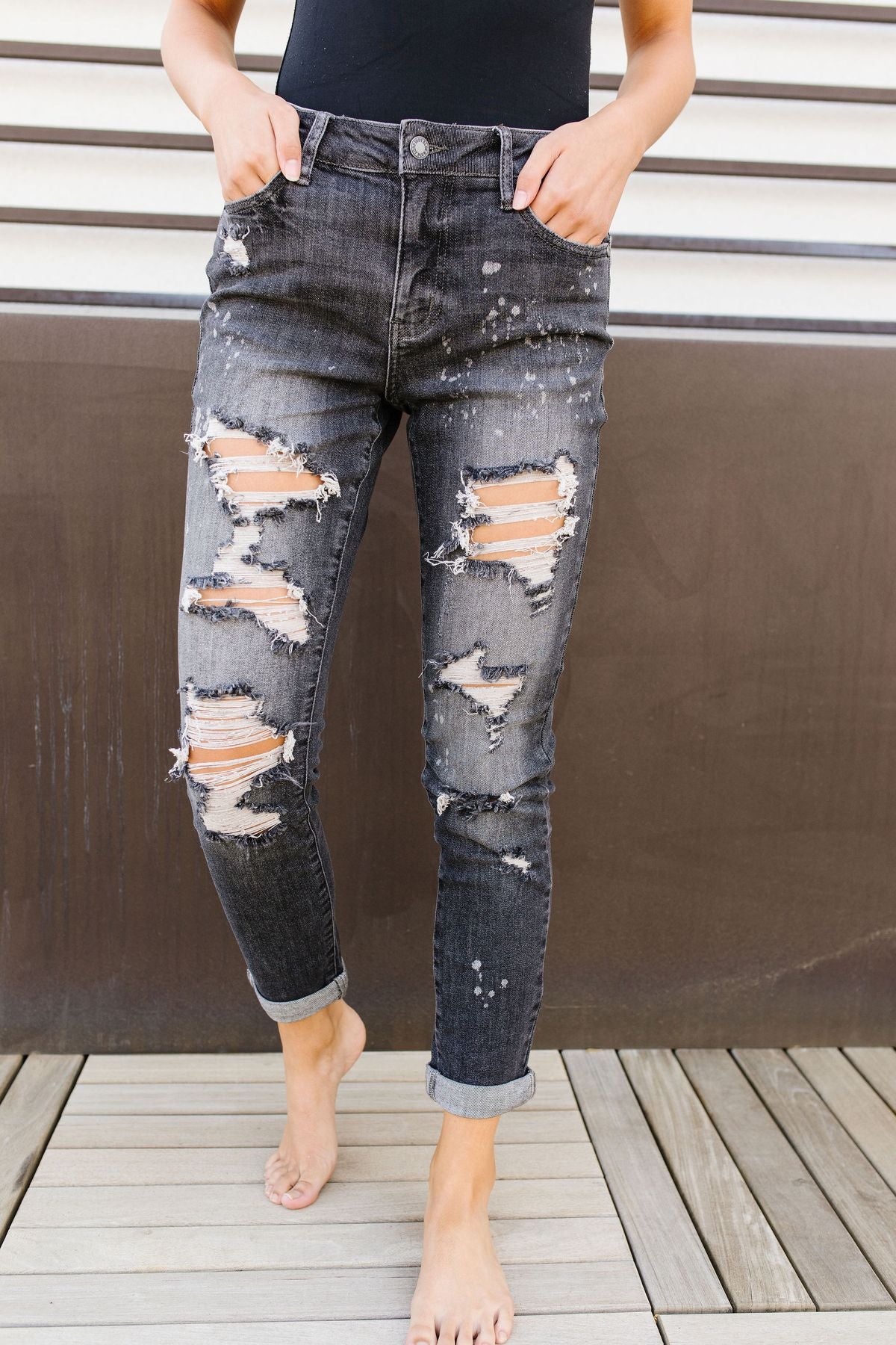 Because the Night Distressed Boyfriend Jeans